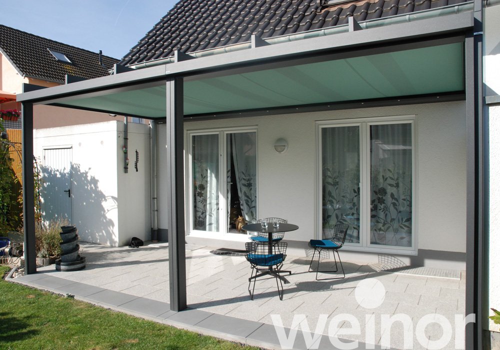 Terrasoverkapping van glas weinor Terrazza Pure 