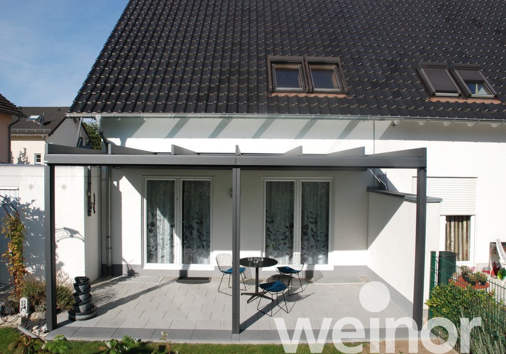 Terrasoverkapping van glas weinor Terrazza Pure 